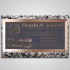 Firefighter Truck Bronze Plaque