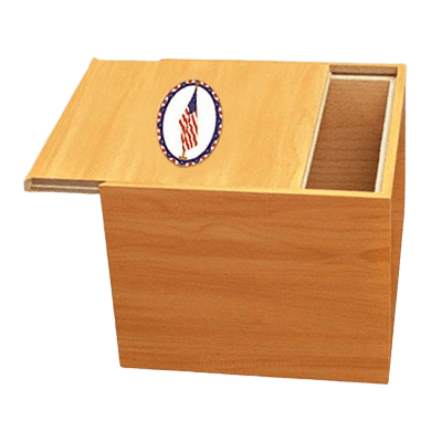 Norwegian US Flag Cremation Urn