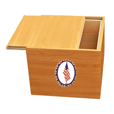 Norwegian US Flag Cremation Urn 
