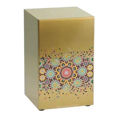 Floating Floral Bronze Niche Metal Urn