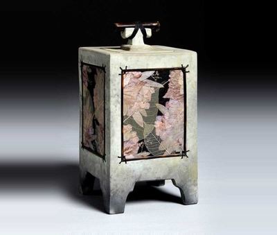 Flora Bamboo Ceramic Cremation Urn