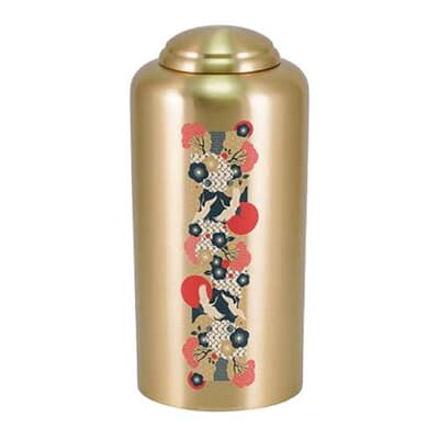 Flying Cranes Brass Cremation Urn