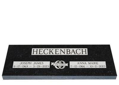 For Eternity Companion Granite Headstones For Two 36 x 12