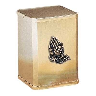 Forever Bronze Rustic Praying Hands Cremation Urn
