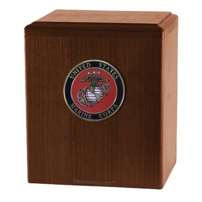 Freedom Walnut Marines Cremation Urn