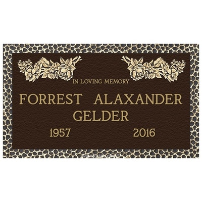 Garden of Life Rose Bronze Plaque 24 x 14