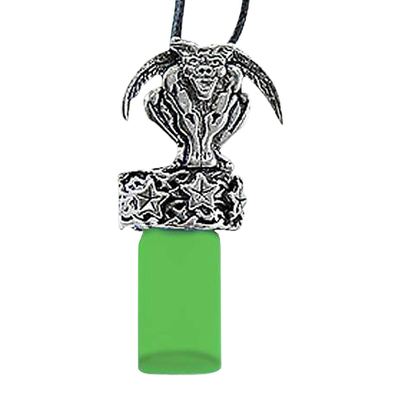 Gargoyle Green Cremation Ash Necklace