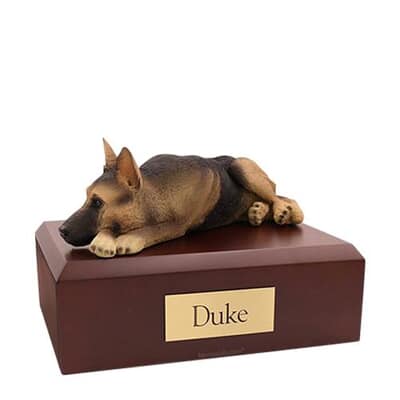 German Shepherd Tan & Black Medium Dog Urn