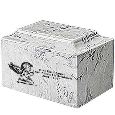 Girl Cherub Carrera Marble Infant Urn