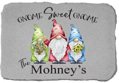 Gnome Sweet Gnome Personalized Accent Stone