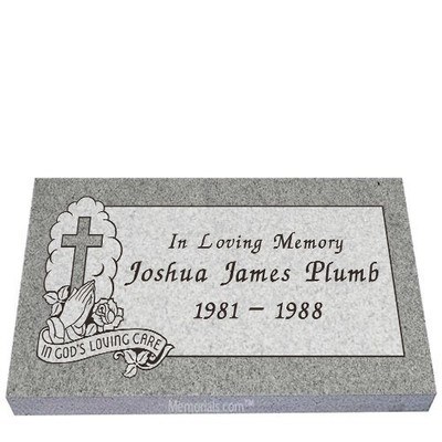 Gods Loving Care Infant Granite Grave Marker