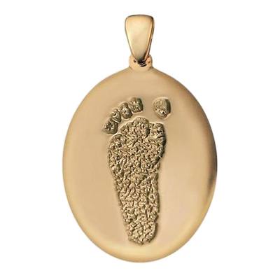 Regular Casing 14k Yellow Gold Foot Print Keepsakes