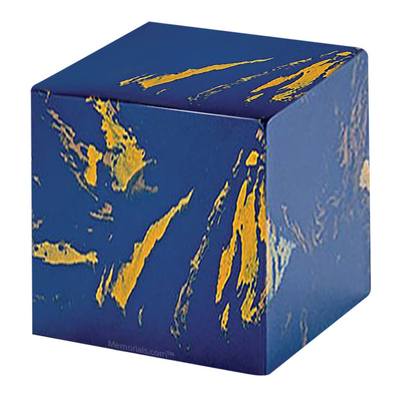 Gold Rush Cube Pet Cremation Urn