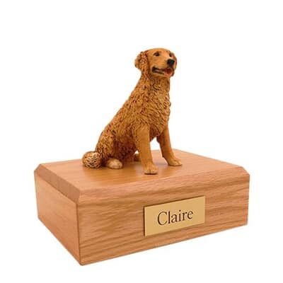 Golden Retriever Golden Sitting Large Dog Urn