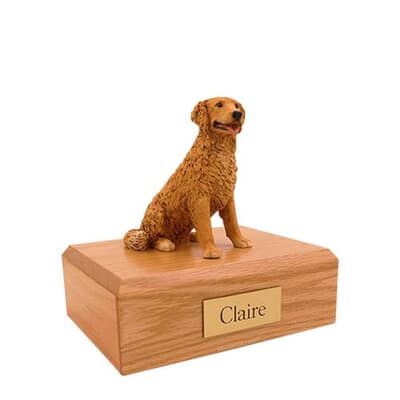 Golden Retriever Golden Sitting Medium Dog Urn
