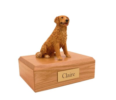 Golden Retriever Golden Sitting X Large Dog Urn