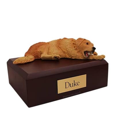 Golden Retriever with Bone Large Dog Urn
