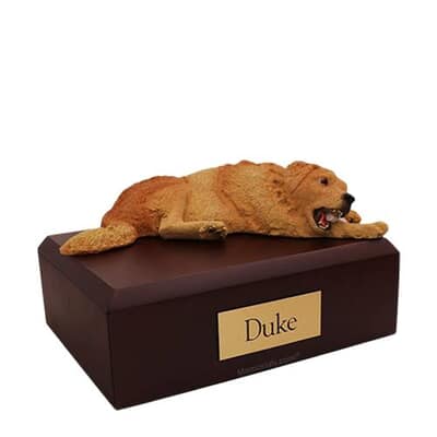 Golden Retriever with Bone Medium Dog Urn