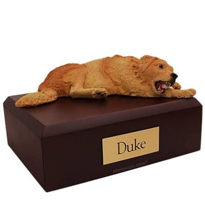 Golden Retriever with Bone X Large Dog Urn