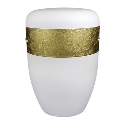 Golden Ribbon Biodegradable Cremation Urn