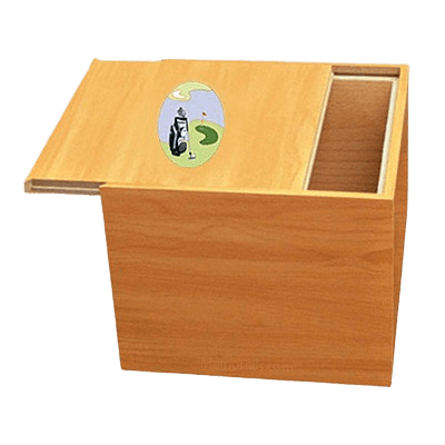 Norwegian Golf Scene Cremation Urn