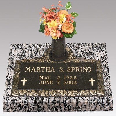 Grape Devotion Bronze Grave Marker 24 x 18