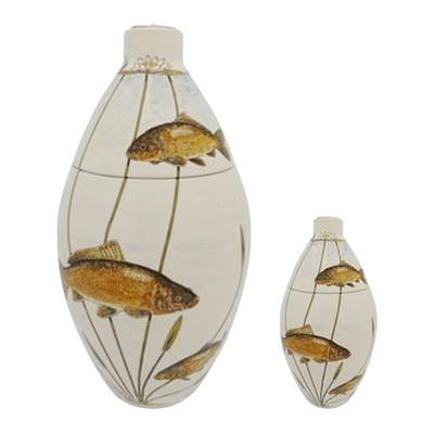 Grass Carp Ceramic Cremation Urns