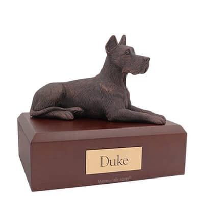 Great Dane Antique Bronze Large Dog Urn