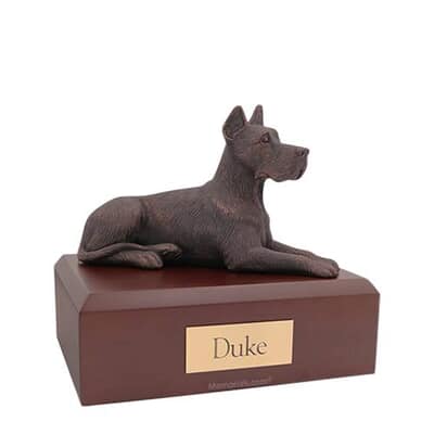 Great Dane Antique Bronze Medium Dog Urn