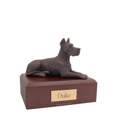 Great Dane Antique Bronze Small Dog Urn