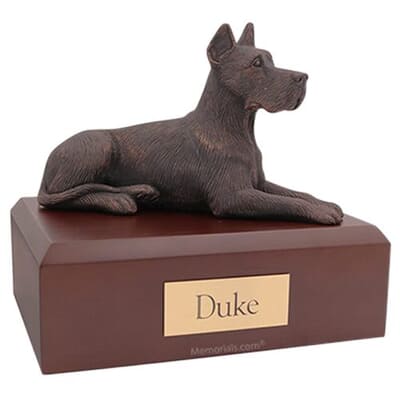 Great Dane Antique Bronze X Large Dog Urn
