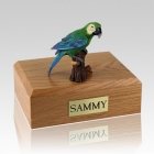 Green Parrot Bird Cremation Urns