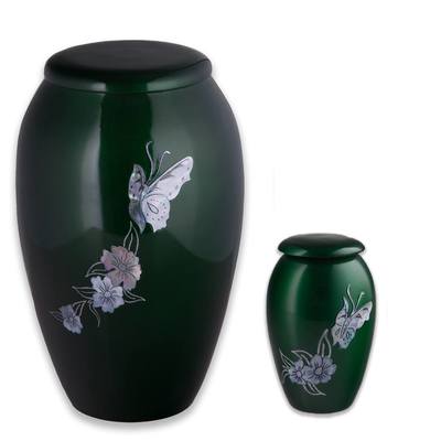 Green Butterflies Cremation Urns