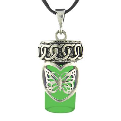 Butterfly Dream Green Cremation Pendant