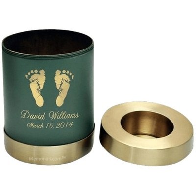 Green Child Print Cremation Urn