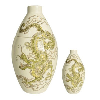 Green Dragon Ceramic Cremation Urns