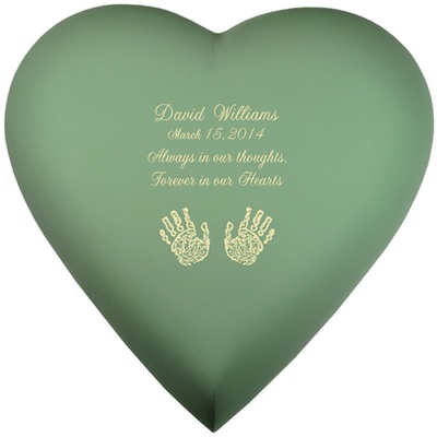 Forest Heart Print Child Cremation Urn