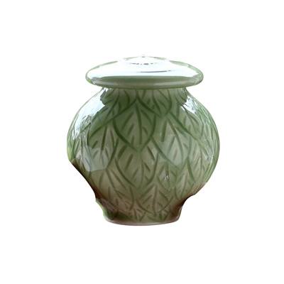Green Leaves Keepsake Urn