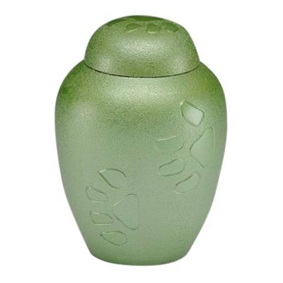 Green Paw Print Cremation Urn