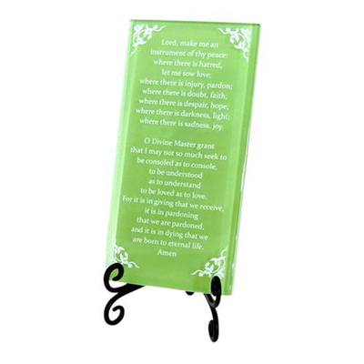 Green St. Francis Prayer Plaque