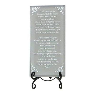 Grey St. Francis Prayer Plaque