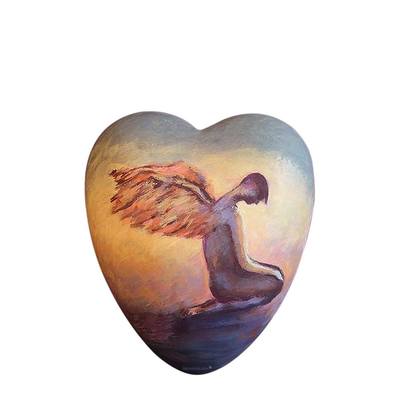 Guardian In The Sky Heart Ceramic Keepsake Urn