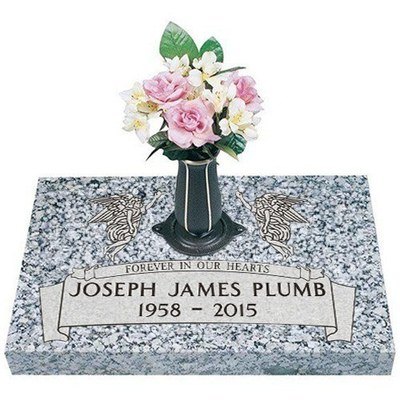 Guiding Angels Granite Grave Marker 20 x 10