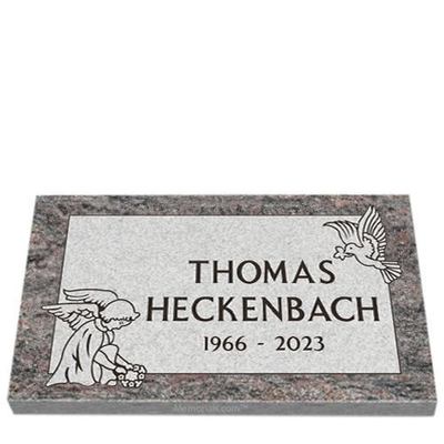 Guiding Dove Granite Grave Marker 24 x 14