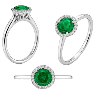 Halo Cremation Diamond Ring
