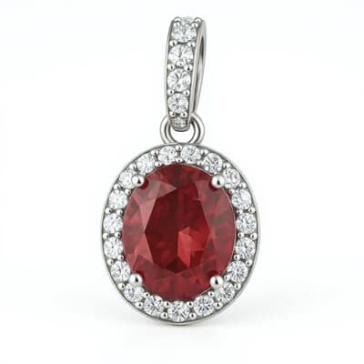 Halo Fire Cremation Diamond Necklace