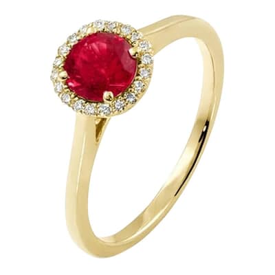 Halo Fire Cremation Diamond Ring