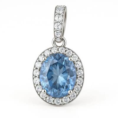 Halo Prince Cremation Diamond Necklace
