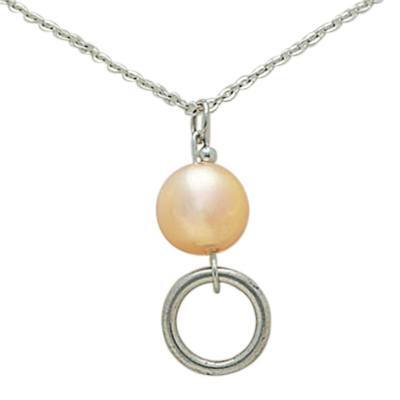 Hanging Gold Pearl Cremation Pendant