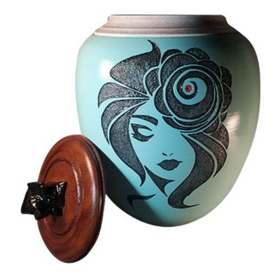 Happy Girl Cremation Urn